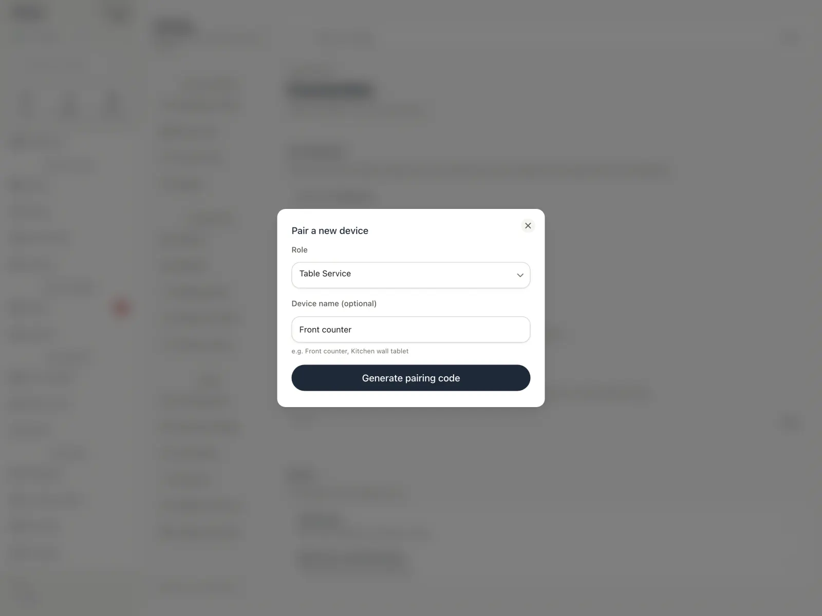 Pairing a new device for one job